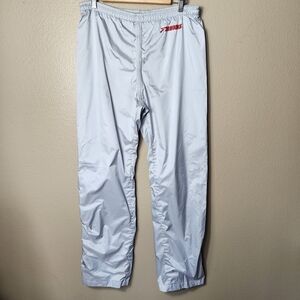 Brooks Womens Elastic Waist Zip Ankle Gray Windbreaker Pants-Size M